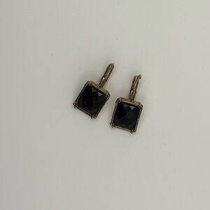 Vintage Elegant Black Square Earrings